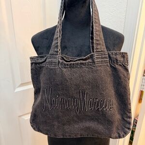 Vintage Neiman Marcus Black Denim Tote Bag